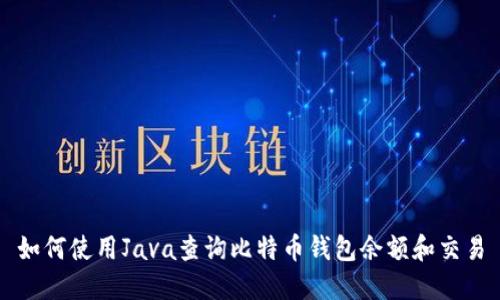 如何使用Java查询比特币钱包余额和交易